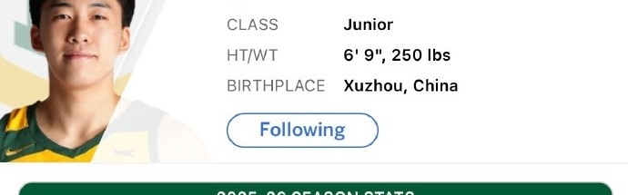 九游体育在线-王俊杰NCAA赛季场均8.5分 与王泉泽并列中国球员单季最高 马健第3